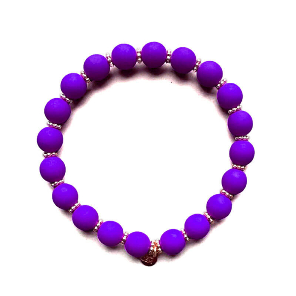 Super Gem Perlenarmband Big purple violett